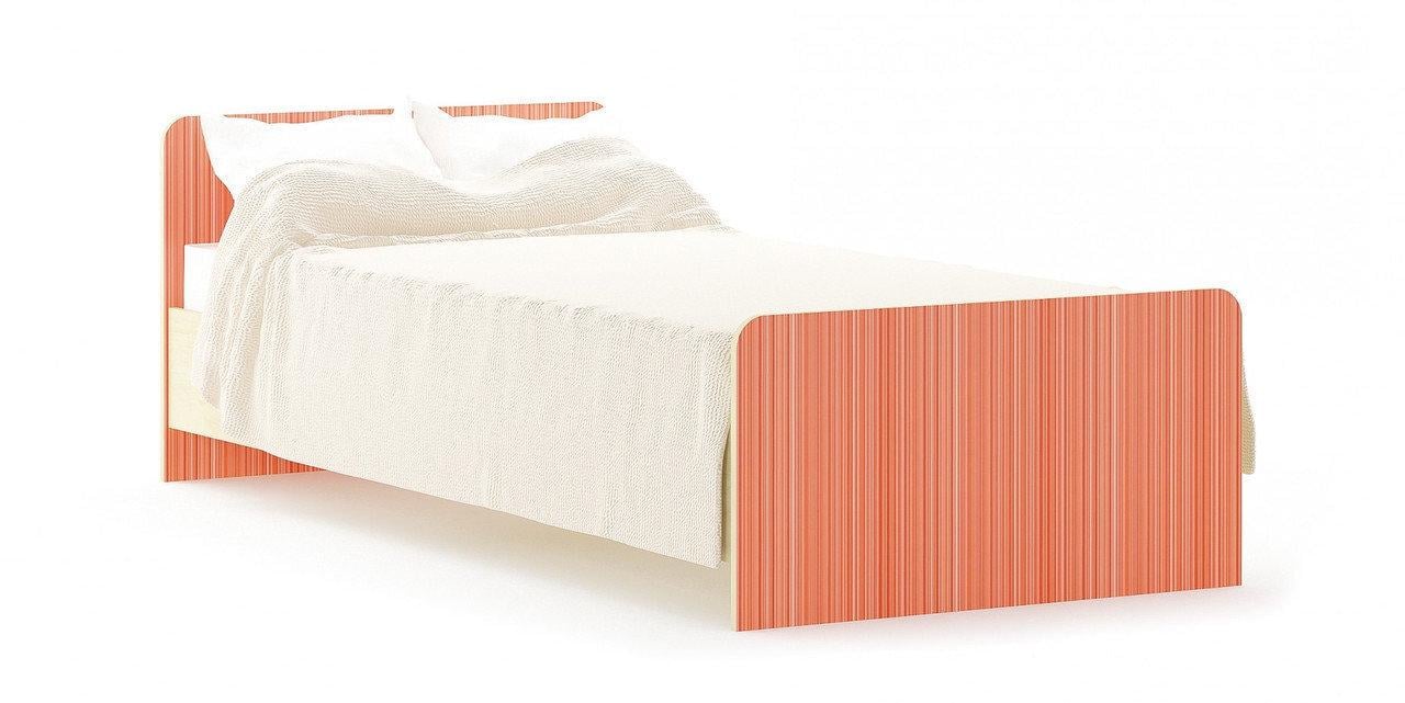 Односпальная кровать в детскую Mebel Service Симба 90 Береза/Красный