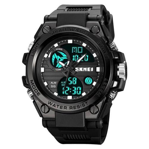 Годинник наручний чоловічий Skmei 2031BK 50 мм з підсвічуванням Black (13103567)