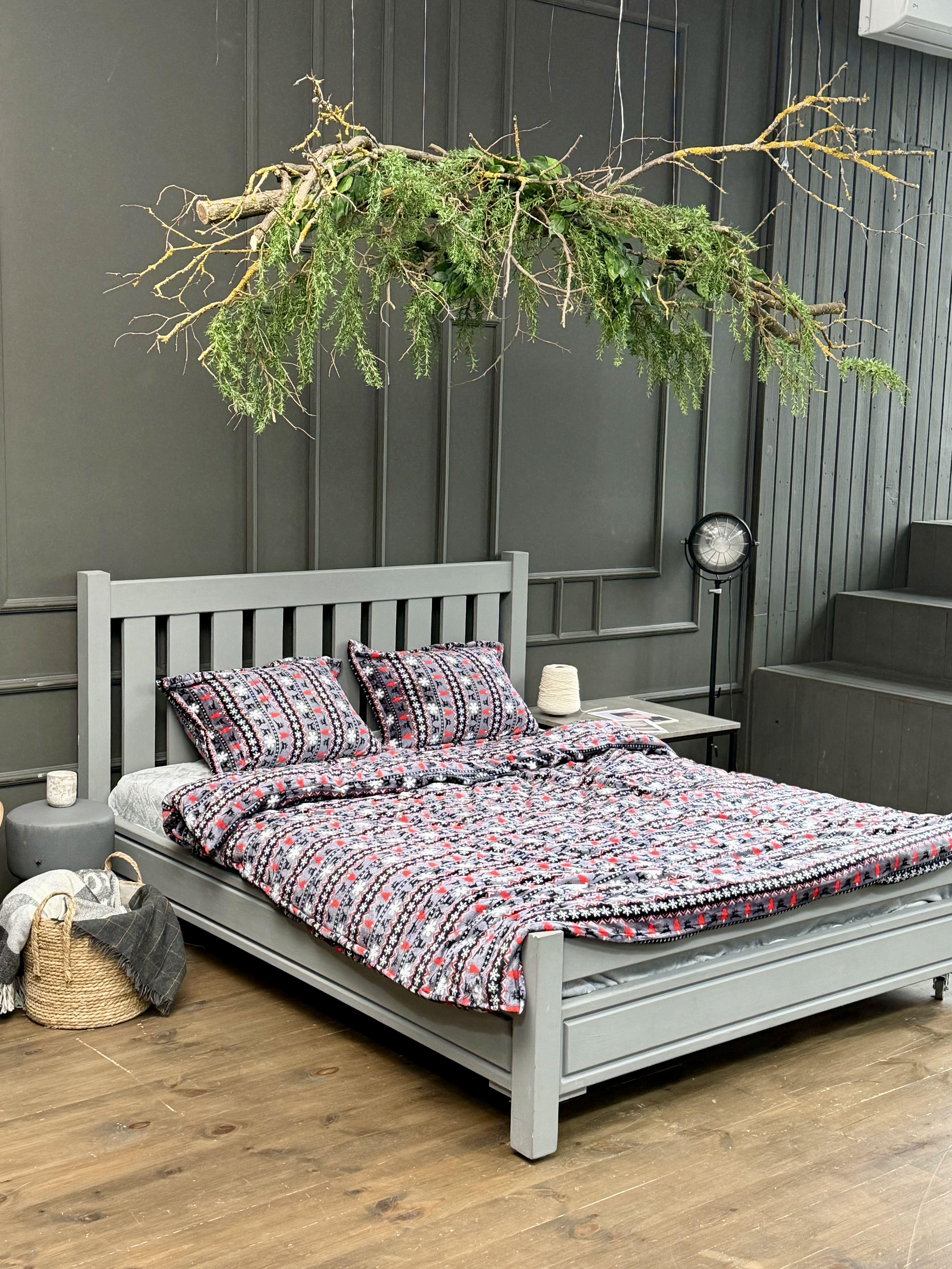 Комплект постельного белья на резинке Северная сказка плюш семейный/наволочки 50х70/70x70 см (9062) - фото 6