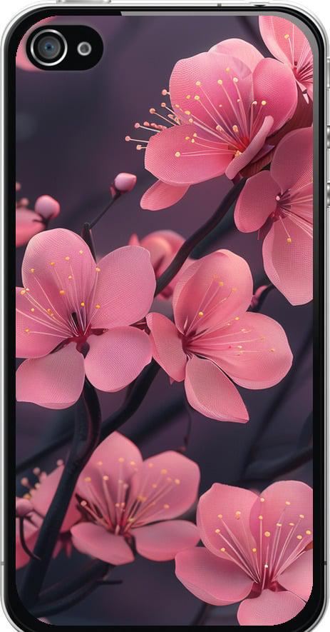 Чохол на iPhone 4 Пурпурова сакура (6075u-15-42517)