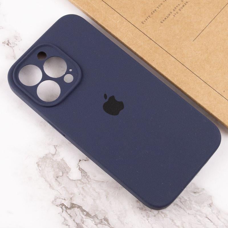 Противоударный чехол Silicone Case Full Camera Protective (AA) для Apple iPhone 13 Pro Max (6.7") Темно-синий / Midnight blue - фото 4