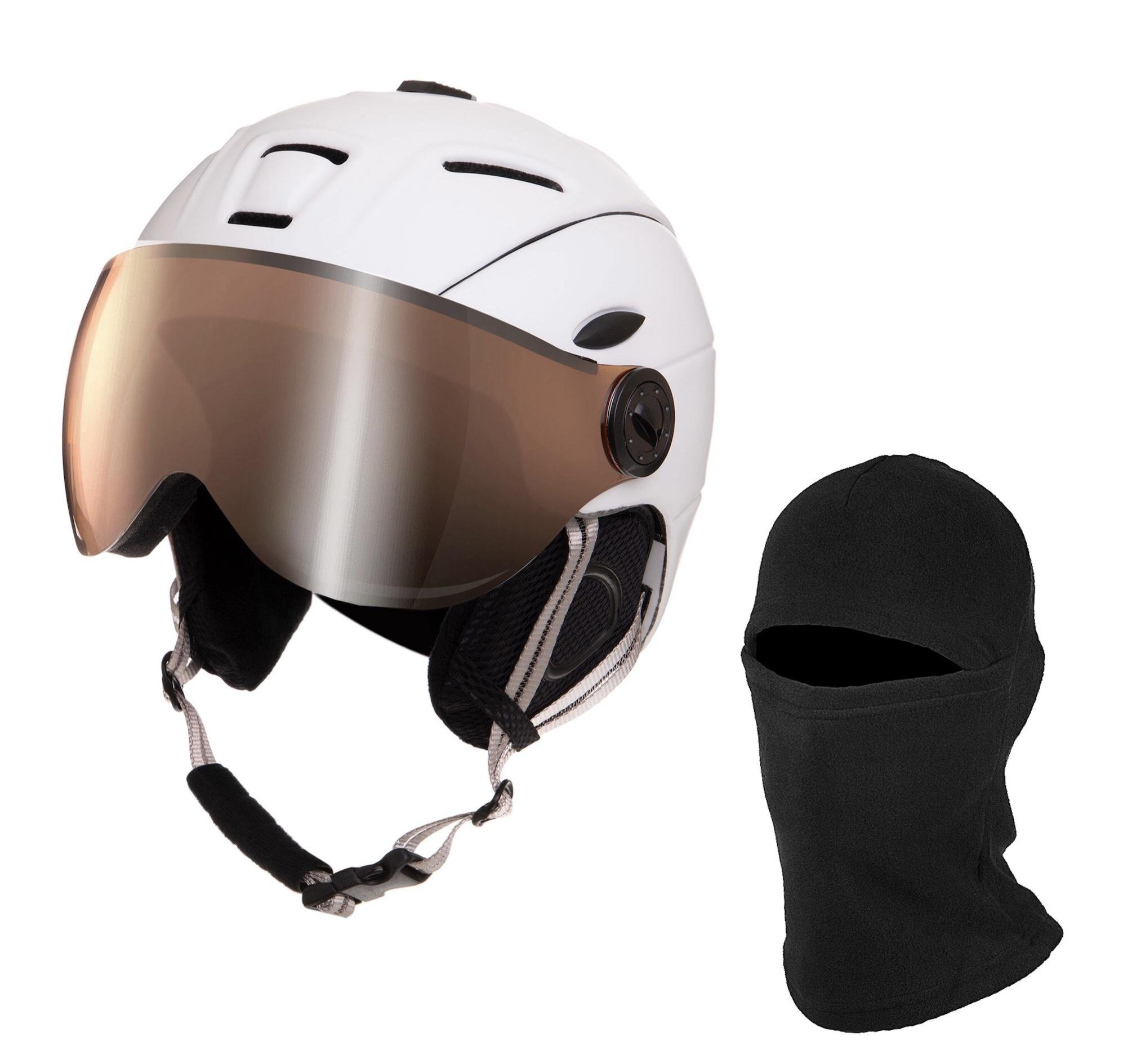 Лижний шолом Zelart Moon для лиж та сноуборду з візором M Білий