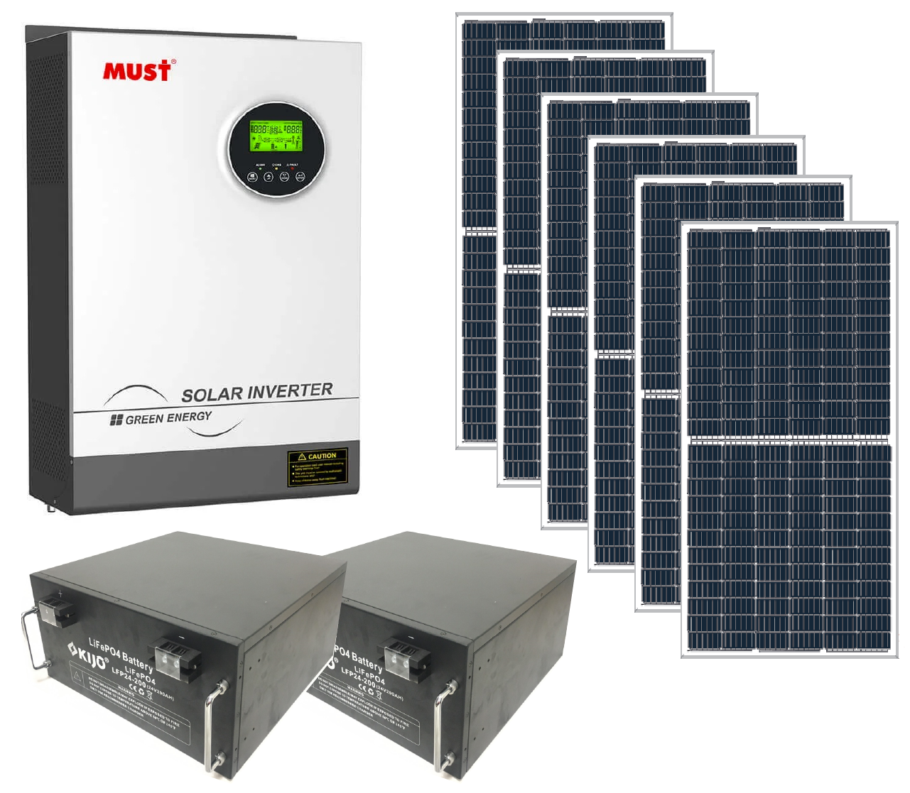 Комплект автономной гибридной солнечной электростанции Своя Энергія KAS14-52/82/327 5 кВт на литиевых АКБ