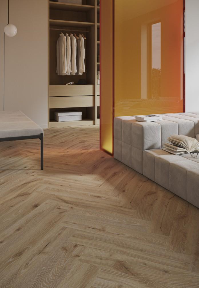 Ламинат виниловый Barlinek SPC LVT Next Step Herringbone DLE+ английская елка с подкладкой Дуб Desert (29707539) - фото 3 Ламинат виниловый Barlinek SPC LVT Next Step Herringbone DLE+ английская елка с подкладкой Дуб Desert (29707539) - фото 3