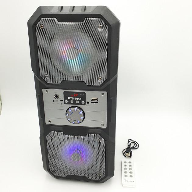 Бездротова колонка з пультом KTS-1048 USB FM 2х5 Вт Чорний (9651ff0f)