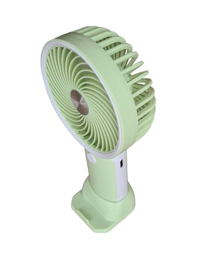 Вентилятор ручной Mini Fan HX09-1 аккумуляторный с подставкой для телефона Салатовый с белым (40be94fd) - фото 2