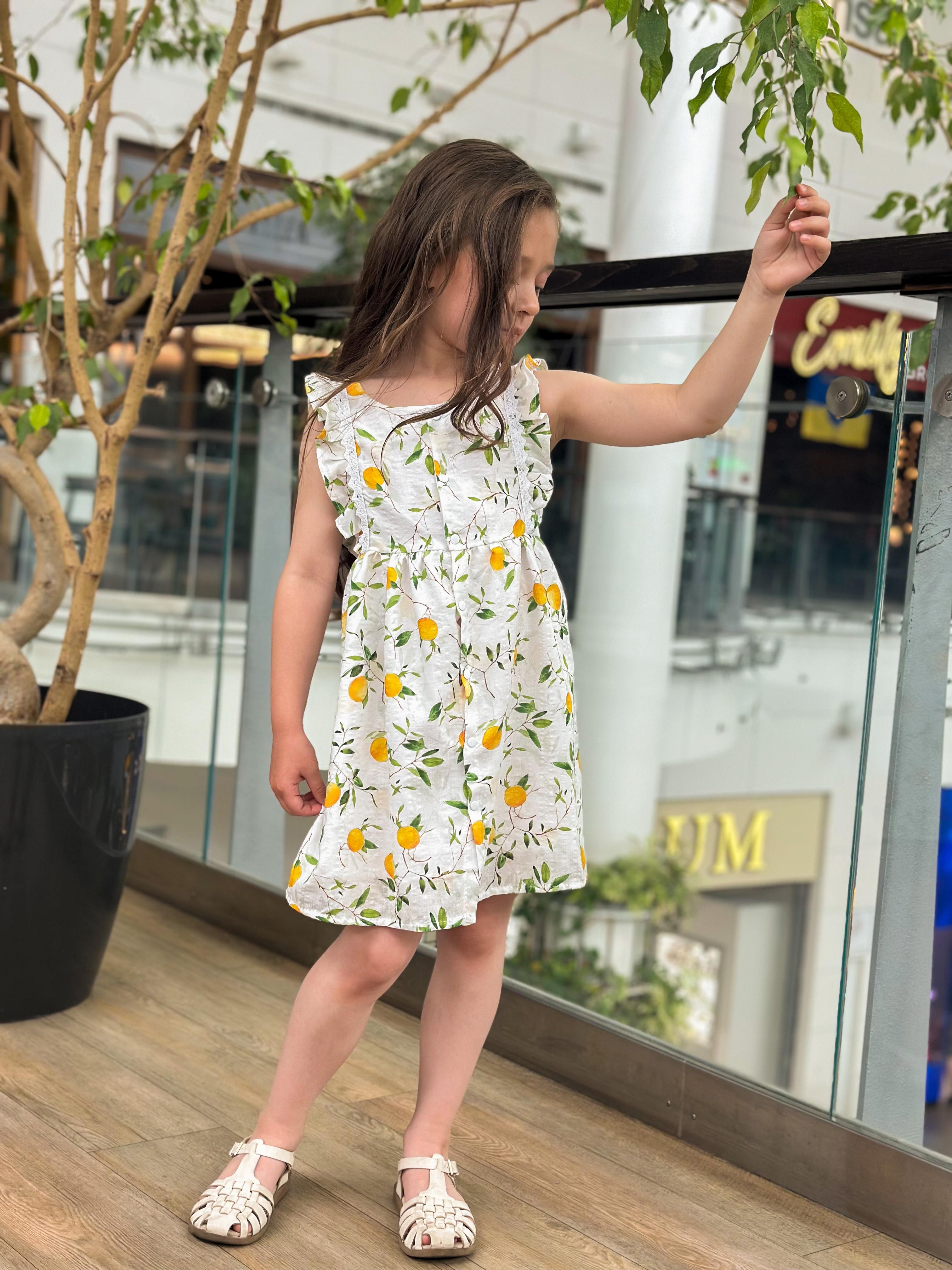 Платье батистовое "Лимонное лето" 116 см (MD-PL-116-000004)