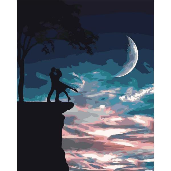 Картина по номерам Strateg Любовь Любовь на краю 40х50 см в термопакете (SY6481-mt)