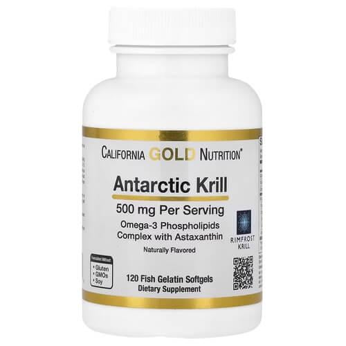 Масло криля California Gold Nutrition Antarctic Krill Oil 500 мг 120 гелевых капс. (CGN-01101)