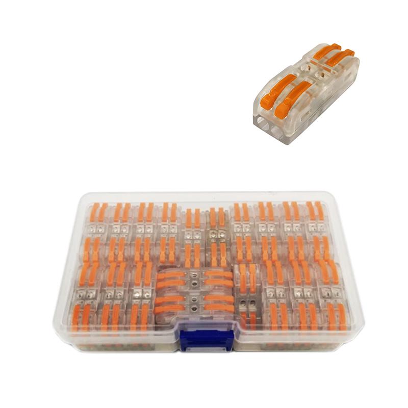 Набор клемм Tactix 0,08-4 мм2 32А 2х1-2х1 проходная одинарная 39,3х13х14,5 мм 37 шт. Оранжевый (KV212T-37box)