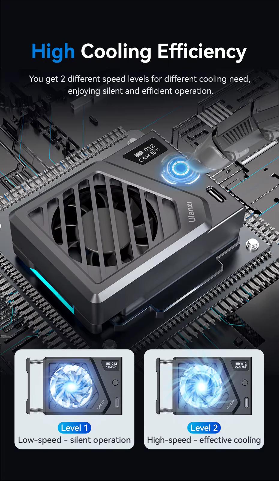 Комплект охолодження Ulanzi CА25 для фотокамер Black (CА25U) - фото 9 Комплект охолодження Ulanzi CА25 для фотокамер Black (CА25U) - фото 9