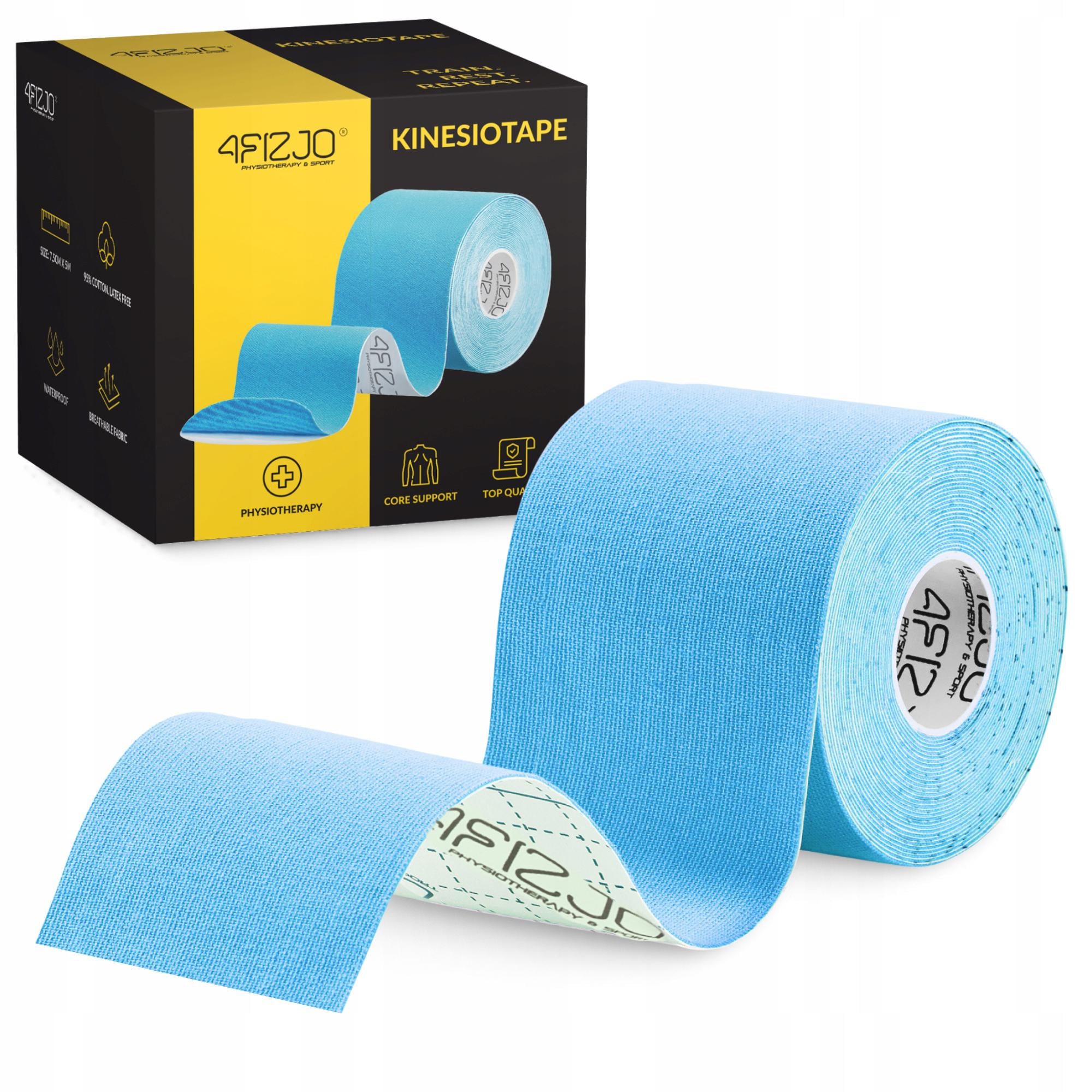 Лента кинезиологическая 4FIZJO 7,5 см x 5 м Sky Blue (P-5907739318909)