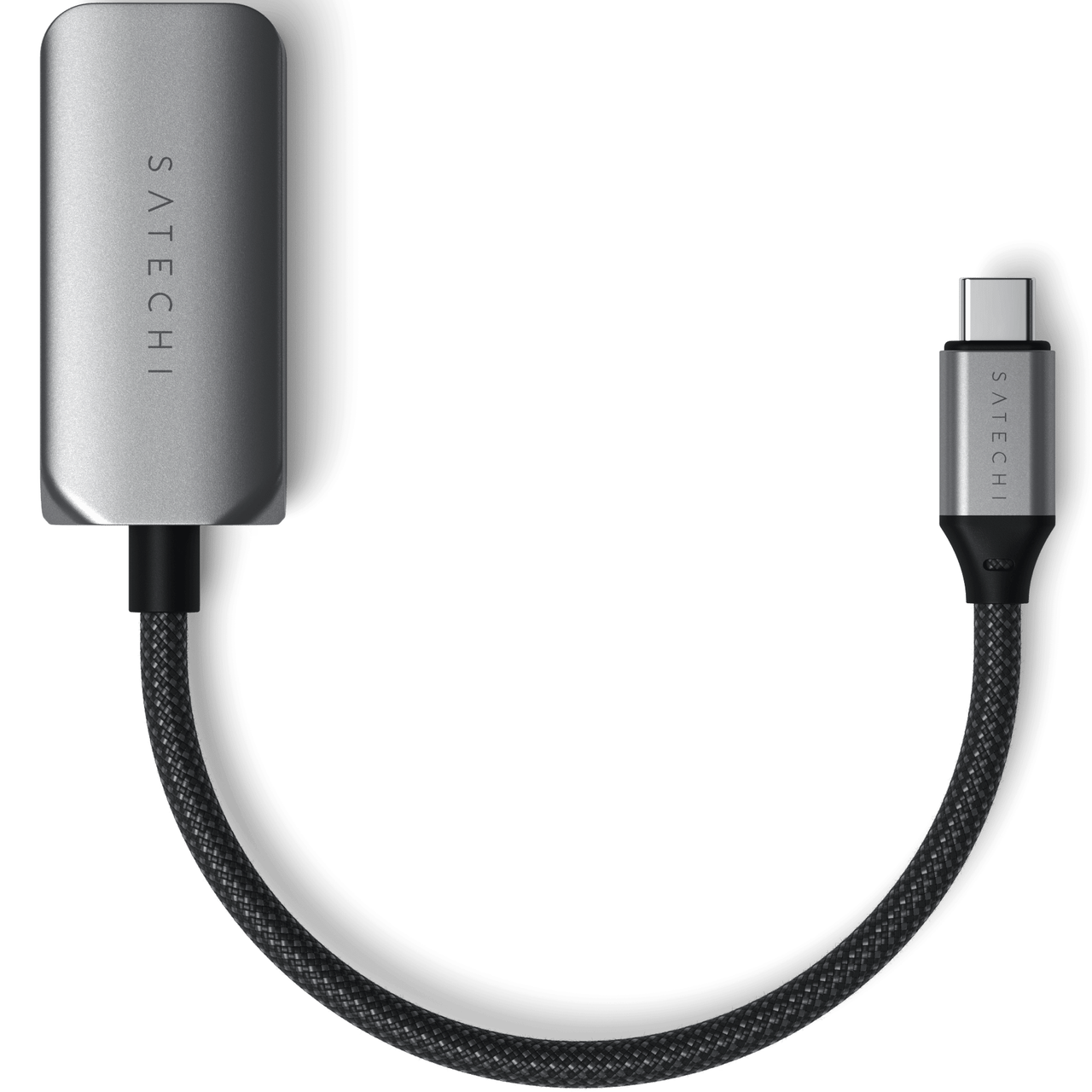 Кабель для синхронізації даних Ethernet кабель Satechi USB-C 2.5 Gigabit Ethernet Space Gray (ST-AE25M)