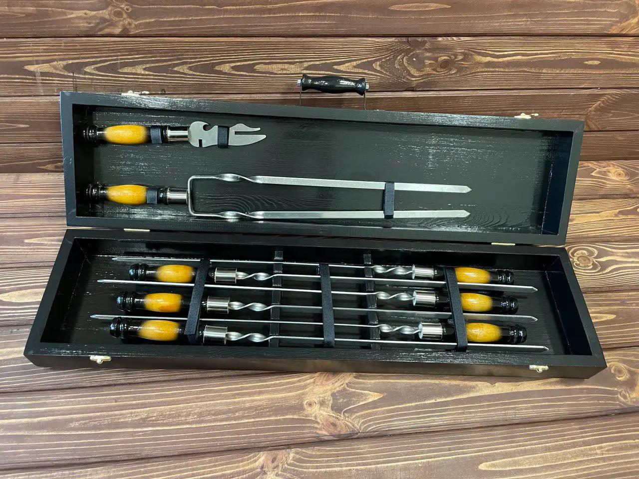 Набор шампуров Пикник 4 в кейсе (10639718)