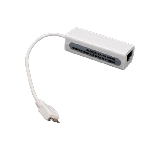 Карта сетевая MicroUSB RJ45 Ethernet для Android 15 см White (286261)
