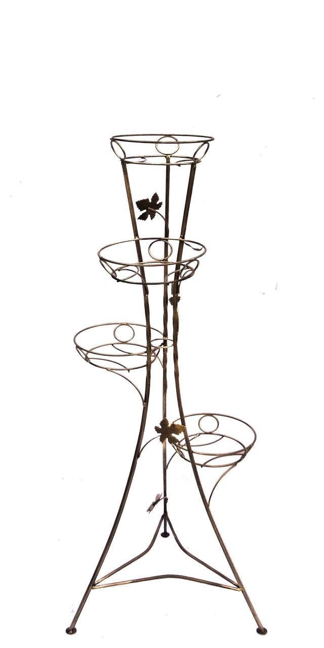 Подставка кованая для цветов Башня на 4 вазона