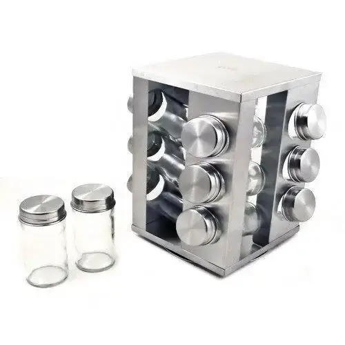 Набор емкостей для специй на основе UNIQUE 12в1 квадрат (5-18-UN-1302)