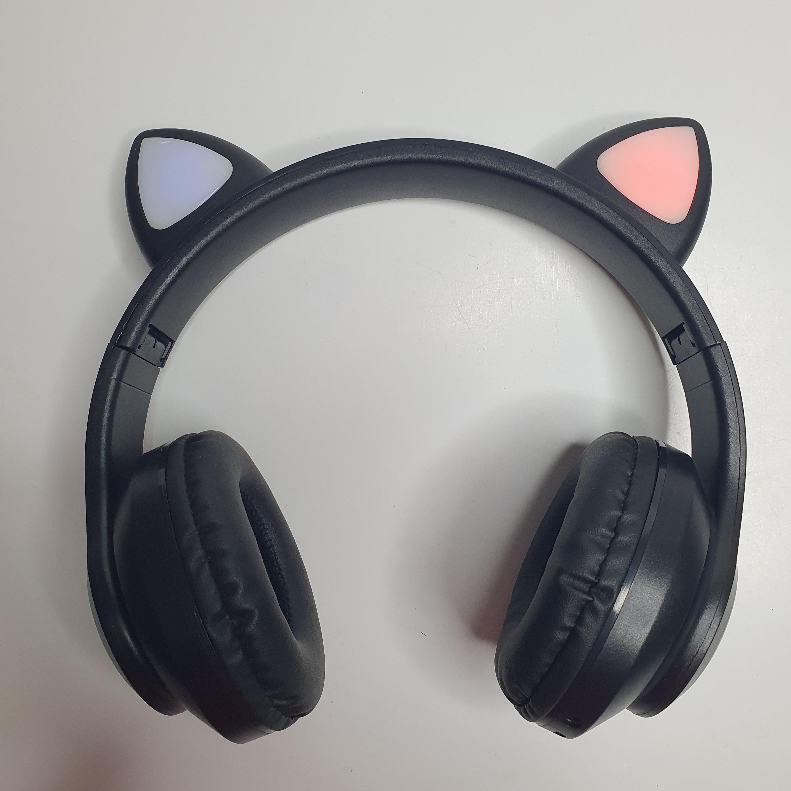 Навушники CAT STN-28 Bluetooth з котячими вушками Чорний - фото 5
