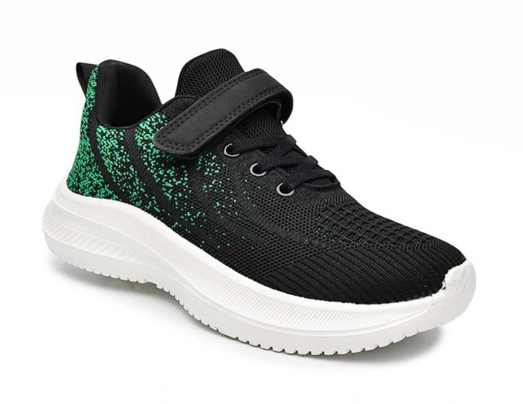 Кроссовки для мальчиков 65016 в сетку р. 36 Черно-зеленый