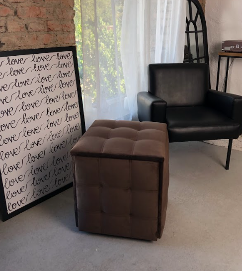 Пуф трансформер велюровий 5в1 50х50х50 см Коричневий (213213) - фото 3 Пуф трансформер велюровий 5в1 50х50х50 см Коричневий (213213) - фото 3