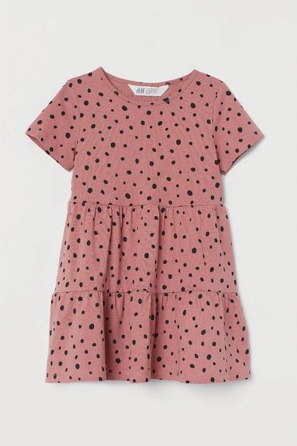 Платье H&M 887760 Горох 110-116 см Пудровый
