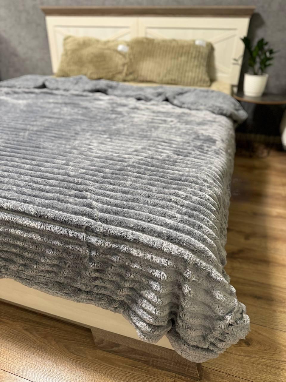 Покрывало-плед Овчина евро 200х220 см Серый - фото 1 Покрывало-плед Овчина евро 200х220 см Серый - фото 1
