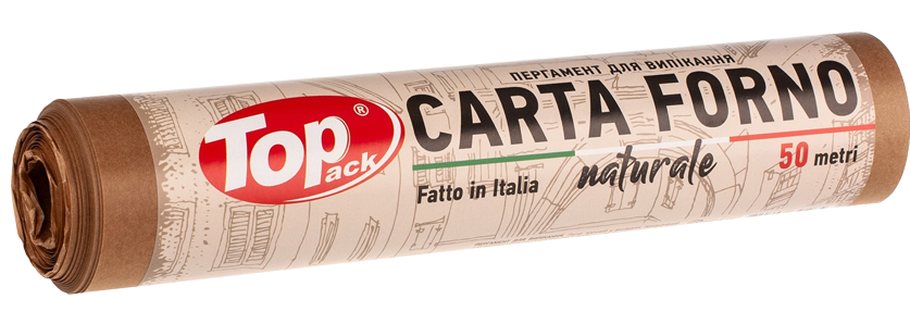 Пергамент Topack Carta Forno силіконізований 29 см/50 м Коричневий (1-020206) - фото 1 Пергамент Topack Carta Forno силіконізований 29 см/50 м Коричневий (1-020206) - фото 1