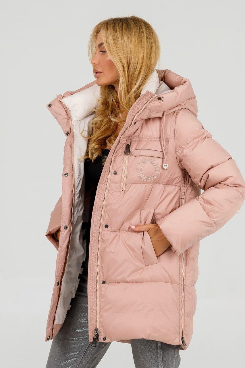 Пуховик женский р. 46 Карамельный (818s\46) - фото 4