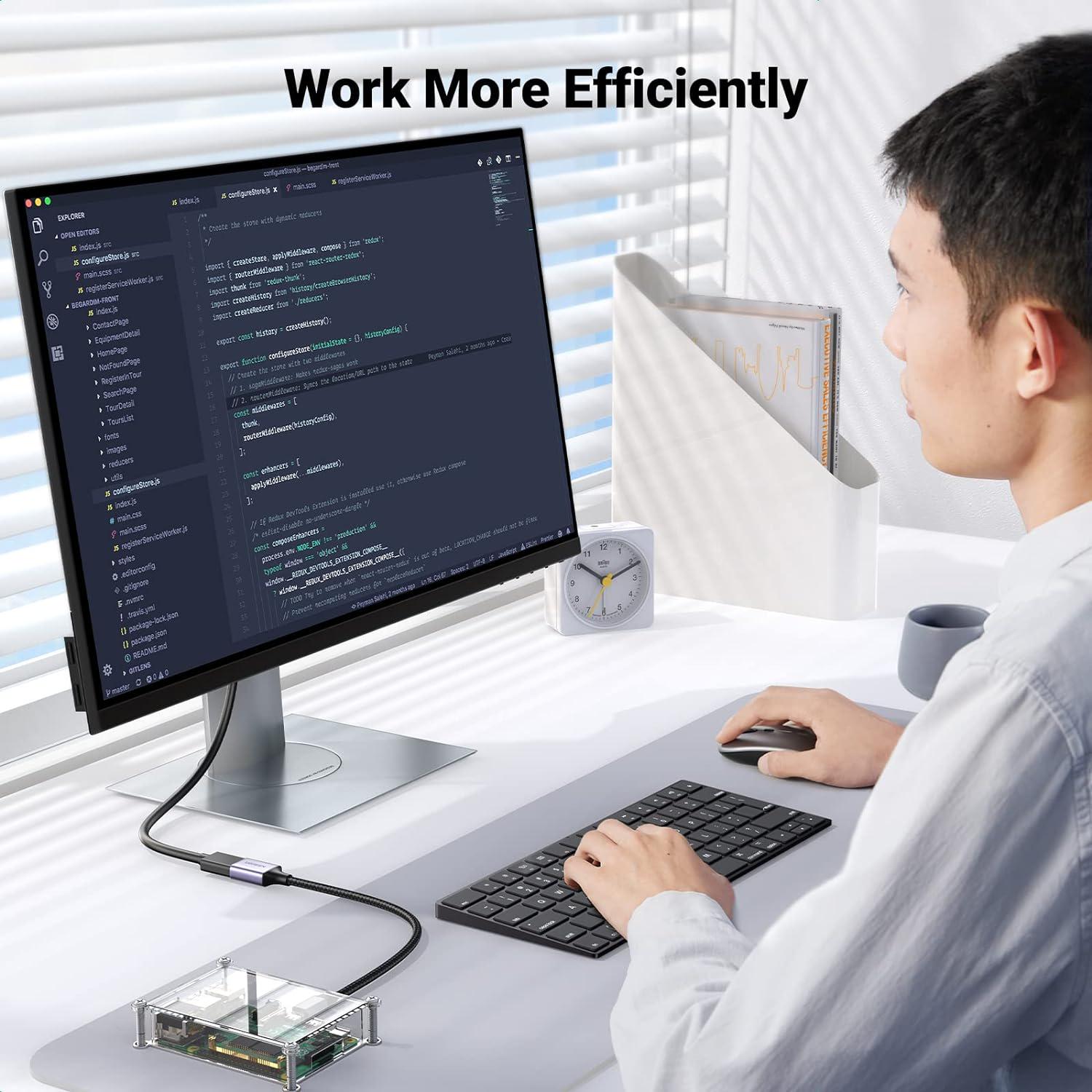 Переходник UGREEN HD160 mini HDMI to HDMI Black (90593) - фото 6