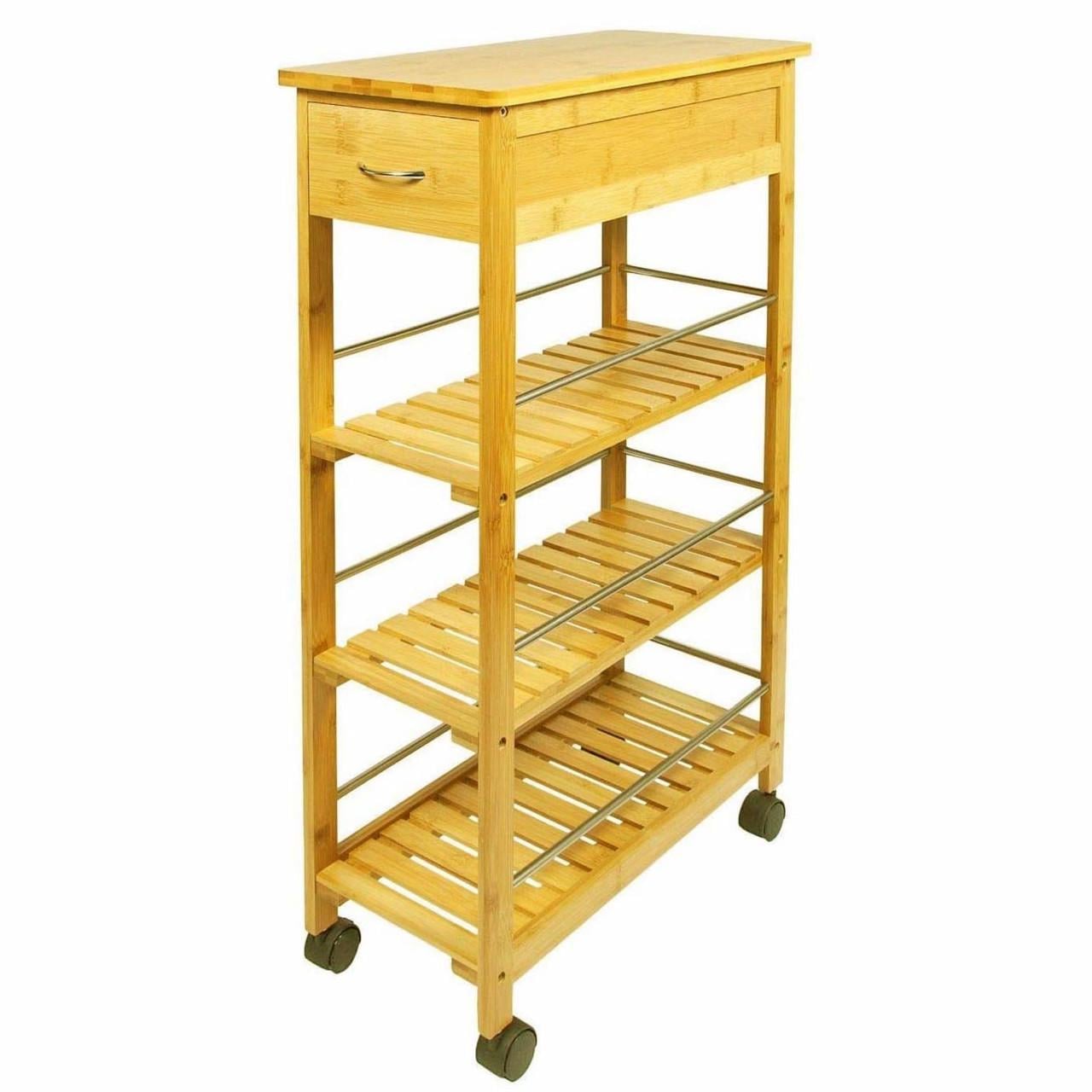 Этажерка для ванной из дерева на колесиках Мейнард Карри (АБТ-004103)