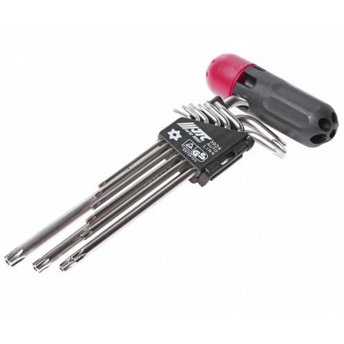 Набор ключей TORX с отверстием T10H-T50H 9 шт. (3924 JTC) - фото 1 Набор ключей TORX с отверстием T10H-T50H 9 шт. (3924 JTC) - фото 1