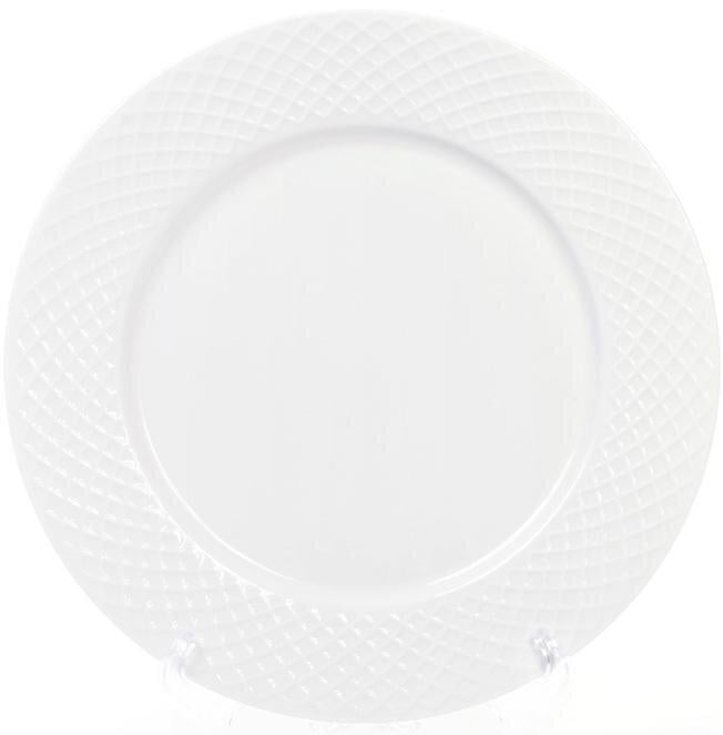 Набір 8 порцелянових тарілок Emilia-Romagna 27 см обідні Сітка