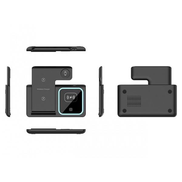 Беспроводная зарядка AC Prof 15 Вт 5-12 В для часов/телефона/наушников 3in1 (1794381685) - фото 5