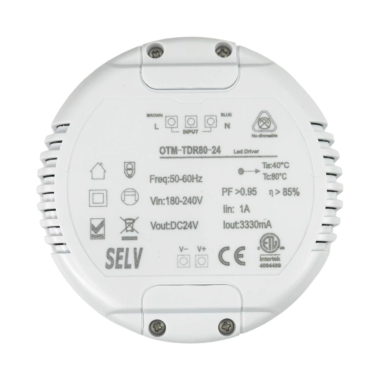 Блок живлення для LED стрічки Premium 80W 24V круглий (52184) Блок живлення для LED стрічки Premium 80W 24V круглий (52184)