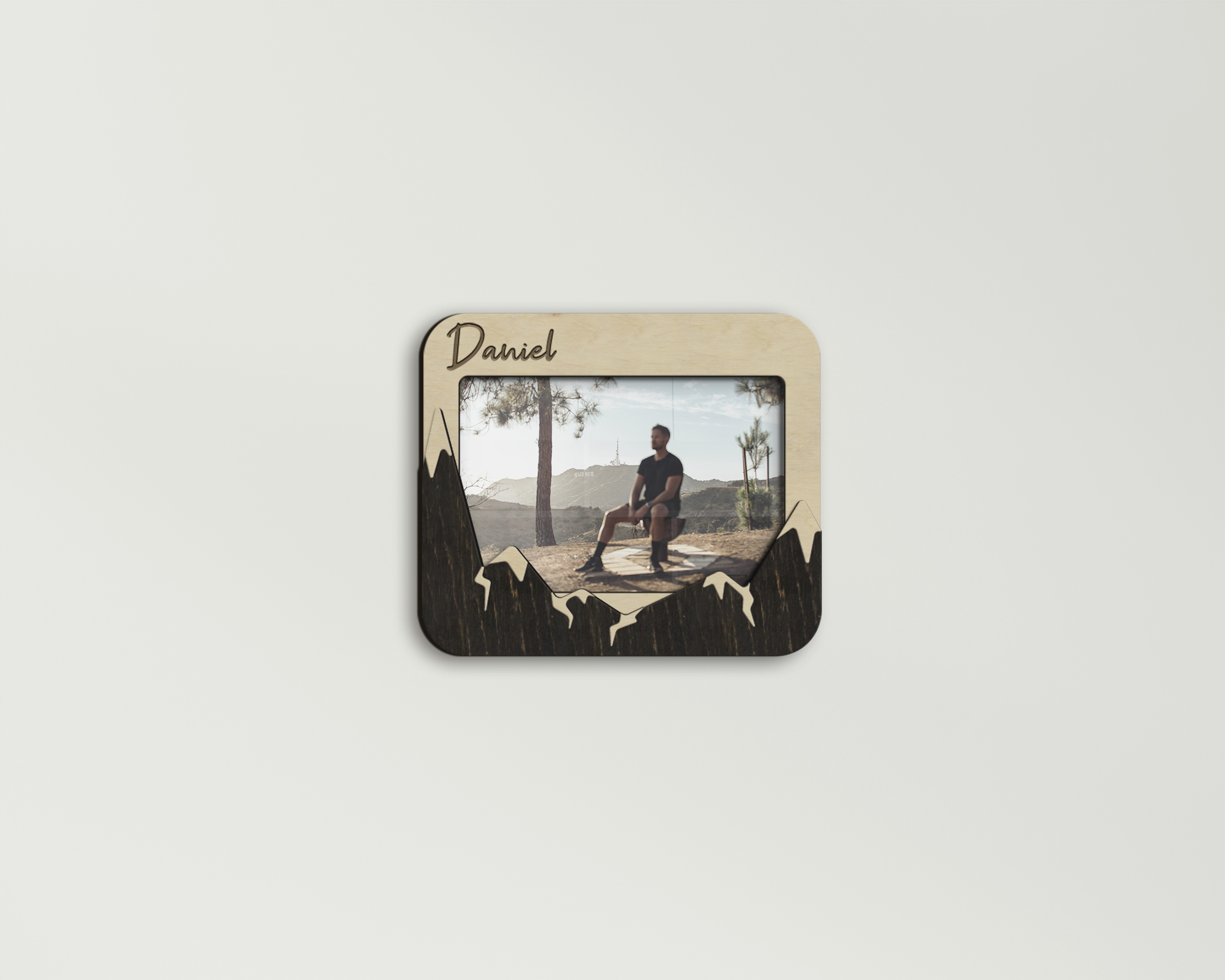 Фоторамка The Frame Depot Гірські вершини під персоналізацію дерево Бежевий (mountain_4x6_horizontal-3)