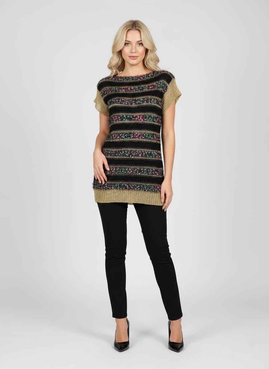 Джемпер жіночий з коротким рукавом Lowett LW-835308 р. 42 Чорний (LW-835308-42) - фото 5 Джемпер жіночий з коротким рукавом Lowett LW-835308 р. 42 Чорний (LW-835308-42) - фото 5