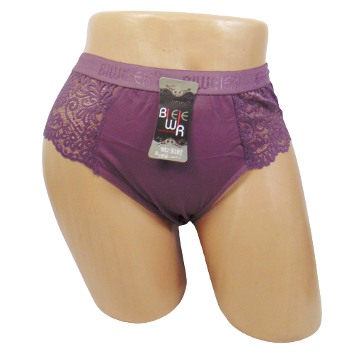 Женские трусики высокие Biweier 9382 4XL Сиреневый (1684363780)