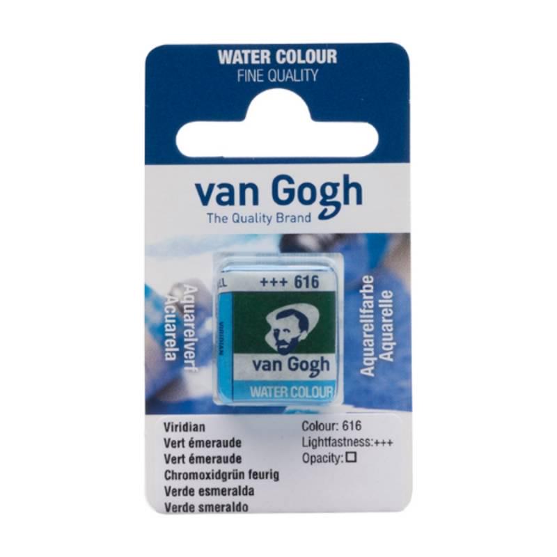 Акварельная краска Van Gogh кювета 1,5 мл 616 Зеленый виридоновый (20866161)