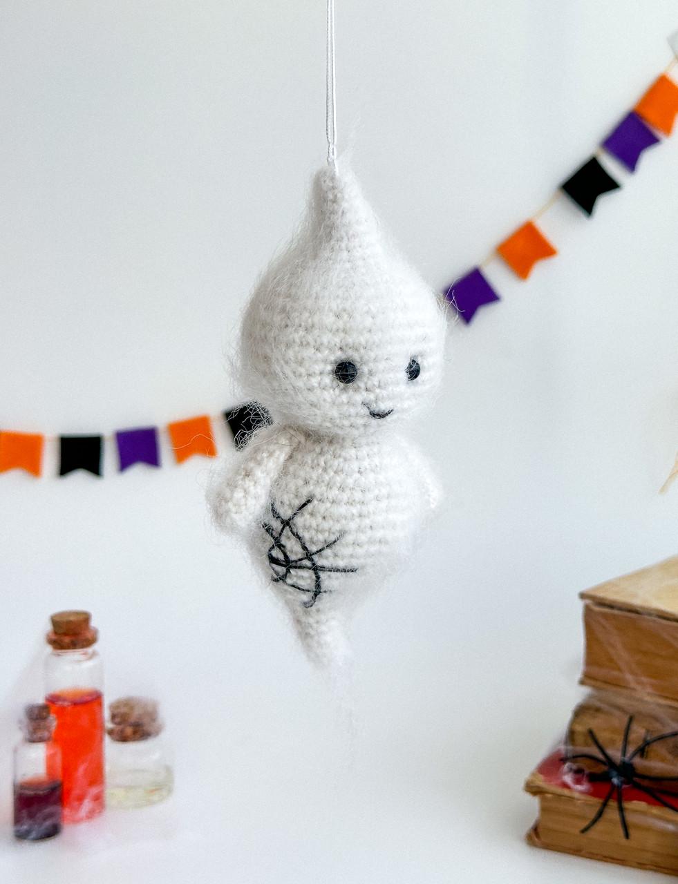 Игрушка вязаная Призрак из мохера (29528468) - фото 4 Игрушка вязаная Призрак из мохера (29528468) - фото 4