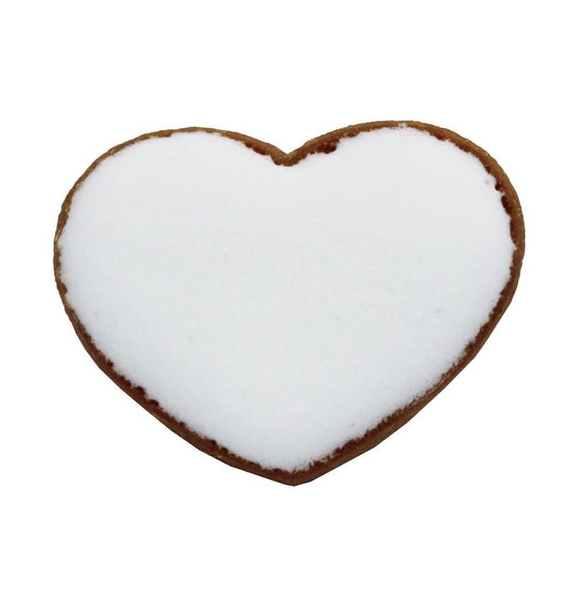 Пряник с индивидуальной печатью Крафт печиво Сердце 8х6 см 27 г