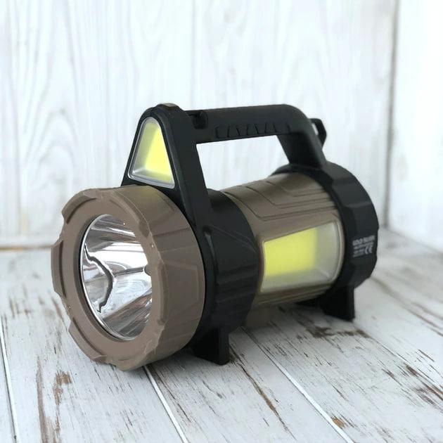 Фонарь светодиодный Gold Silver GS-910 со встроенным аккумулятором 15W Черный (24423-GS-910_1138)