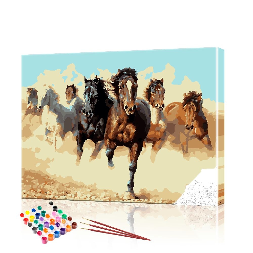 Картина по номерам ArtSale Степные лошади PBN0609 40х50 см