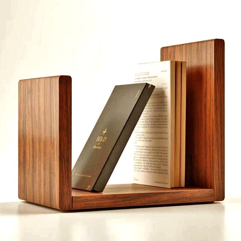 Полка книжная настольная из дерева Пиланея Охра (КПА-002704)