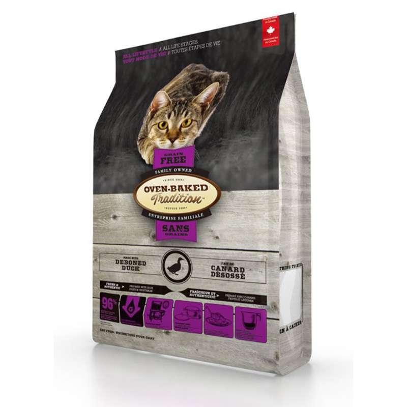 Корм сухой беззерновой для котов Oven-Baked Tradition Grain-Free Duck Formula со свежим мясом утки 350 г (11237409)