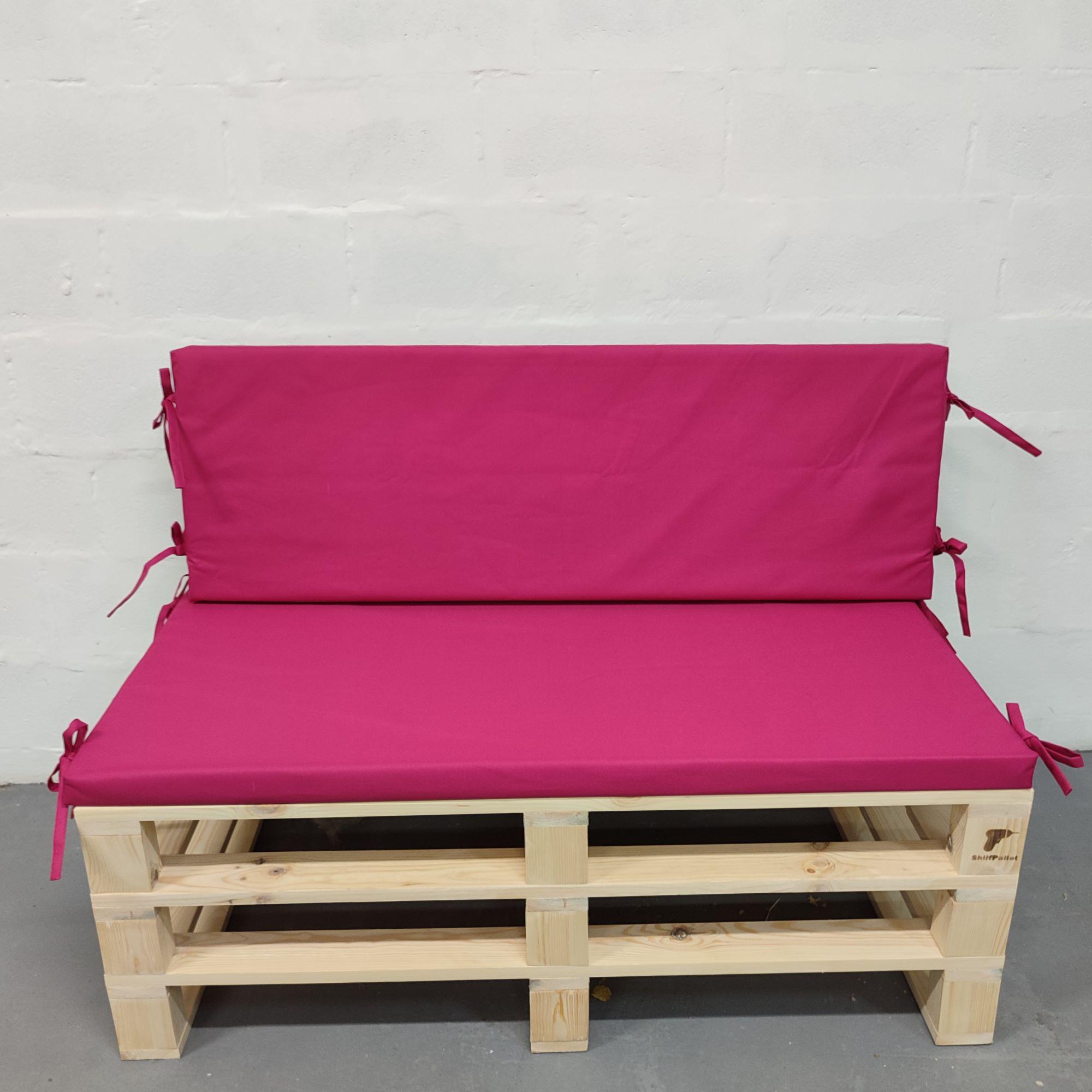 Комплект водоотталкивающих подушек для паллет-дивана eGarden оксфорд 120x60x5/120x40x5 см Фуксия (5601) - фото 2 Комплект водоотталкивающих подушек для паллет-дивана eGarden оксфорд 120x60x5/120x40x5 см Фуксия (5601) - фото 2