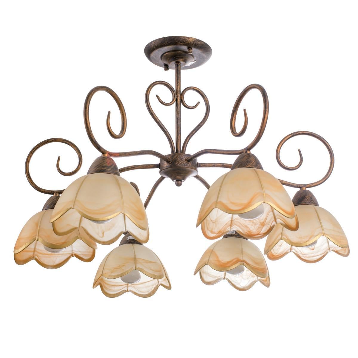 Люстра кованая потолочная Brille BKL-162S/6 E27 флористика