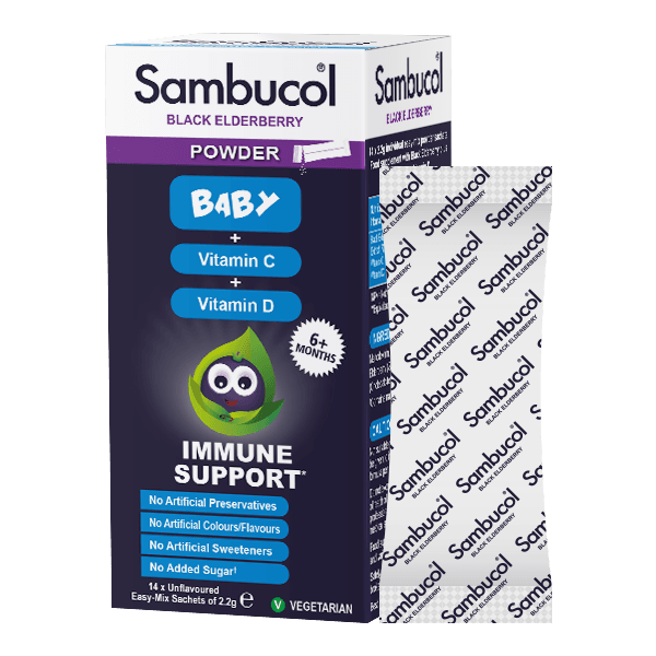 Самбукол саше для імунітету Sambucol Baby Powder Чорна бузина/Вітамін C/D для дітей від 6 місяців №14