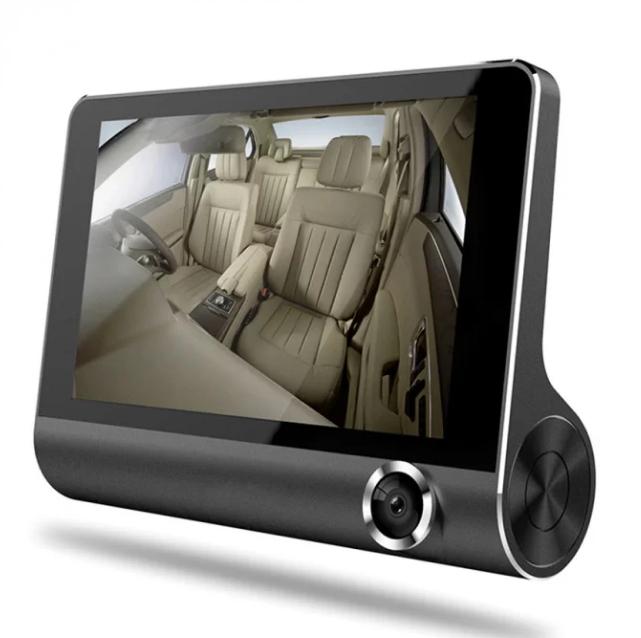 Видеорегистратор автомобильный C9 LCD экран 4'' WDR 1080P Full HD и 3 камеры (941080)