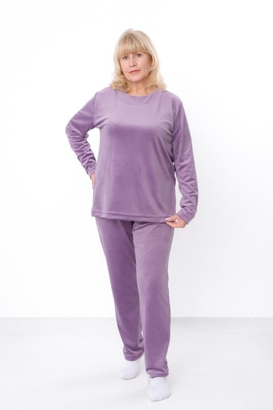 Комплект велюровий піжамний однотонний жіночий плюс сайз Носи Своє р. 60 Бузковий (8162-030-1) - фото 2 Комплект велюровий піжамний однотонний жіночий плюс сайз Носи Своє р. 60 Бузковий (8162-030-1) - фото 2