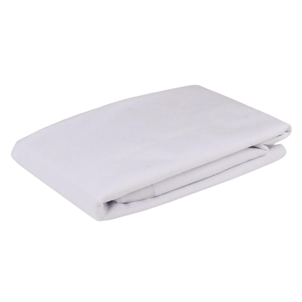 Наматрасник непромокаемый хлопковый Stenson R94699-90 полиэстеровый 90х200х25-30 см с резинками Белый